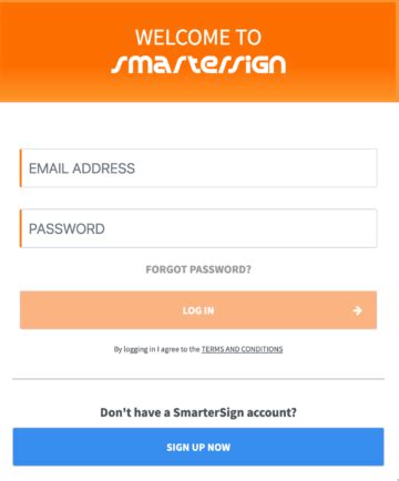 smartendr login|Logging in to SmarterSign